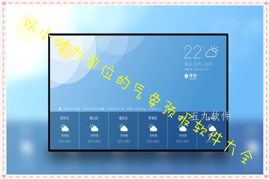 以小时为单位的气象预报软件大全 以小时为单位的气象预报软件大全