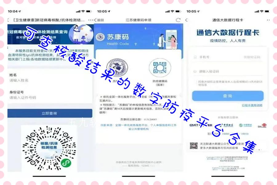 可查核酸结果的数字防疫平台合集