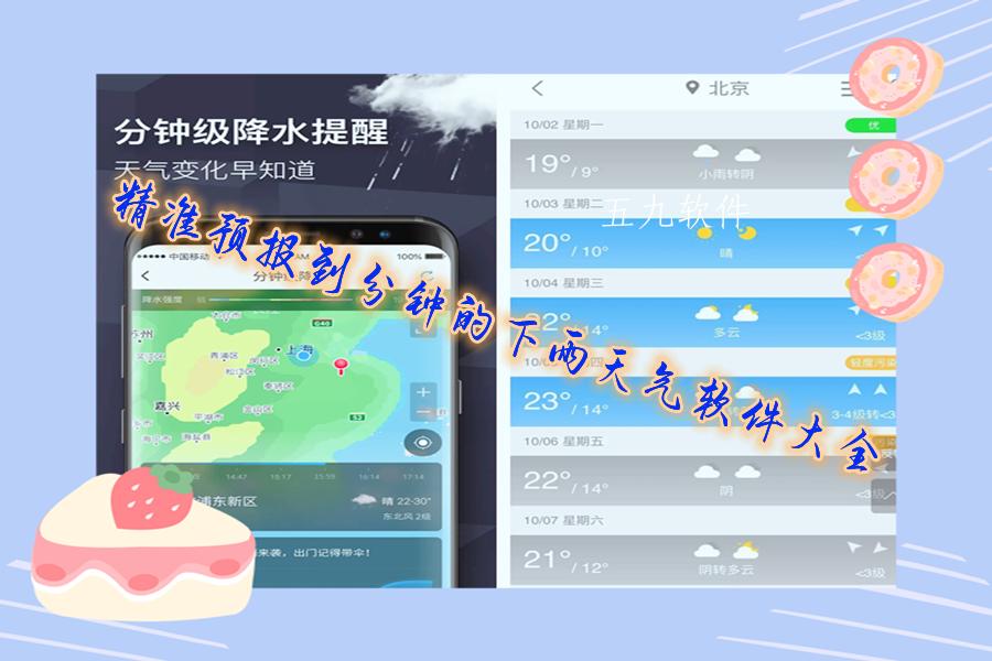 精准预报到分钟的下雨天气软件大全 精准预报到分钟的下雨天气软件大全