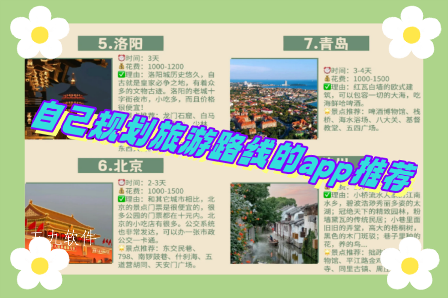自己规划旅游路线的app推荐 自己规划旅游路线的app推荐